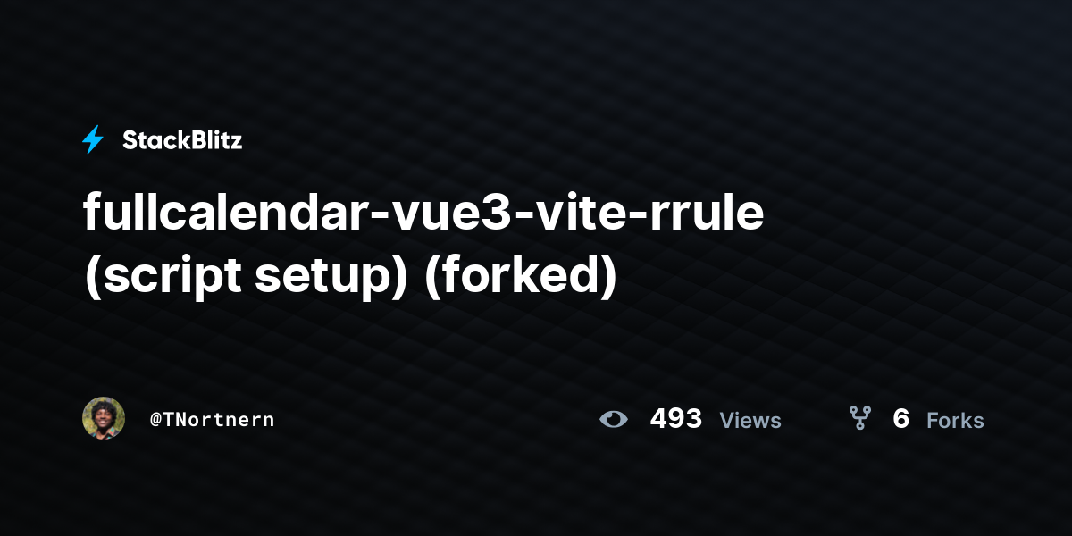 fullcalendar-vue3-vite-rrule (script setup) (forked) - StackBlitz
