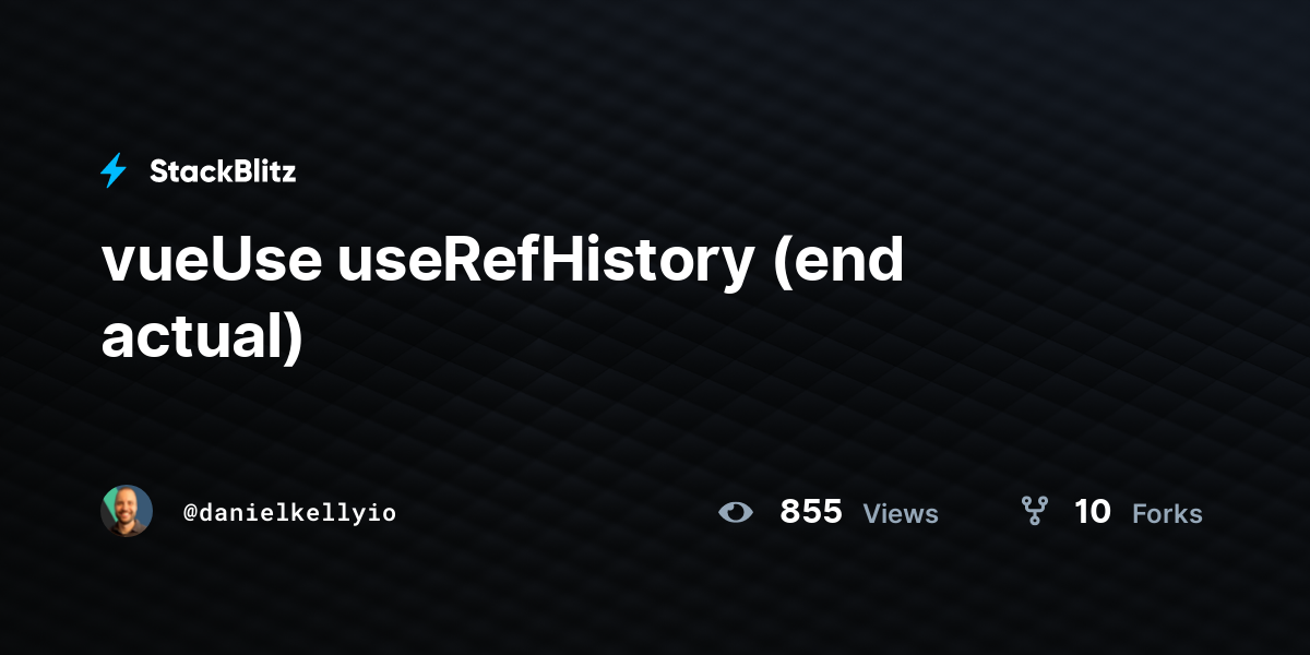 vueUse useRefHistory (end actual) - StackBlitz