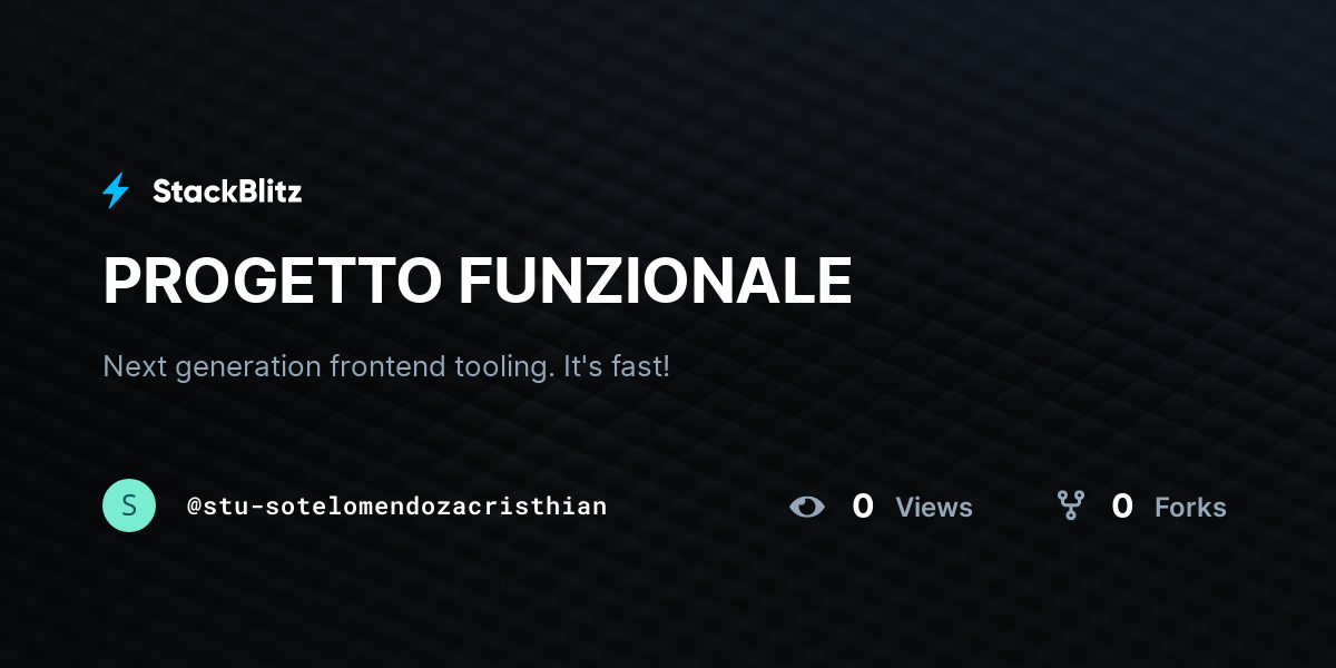 PROGETTO FUNZIONALE - StackBlitz