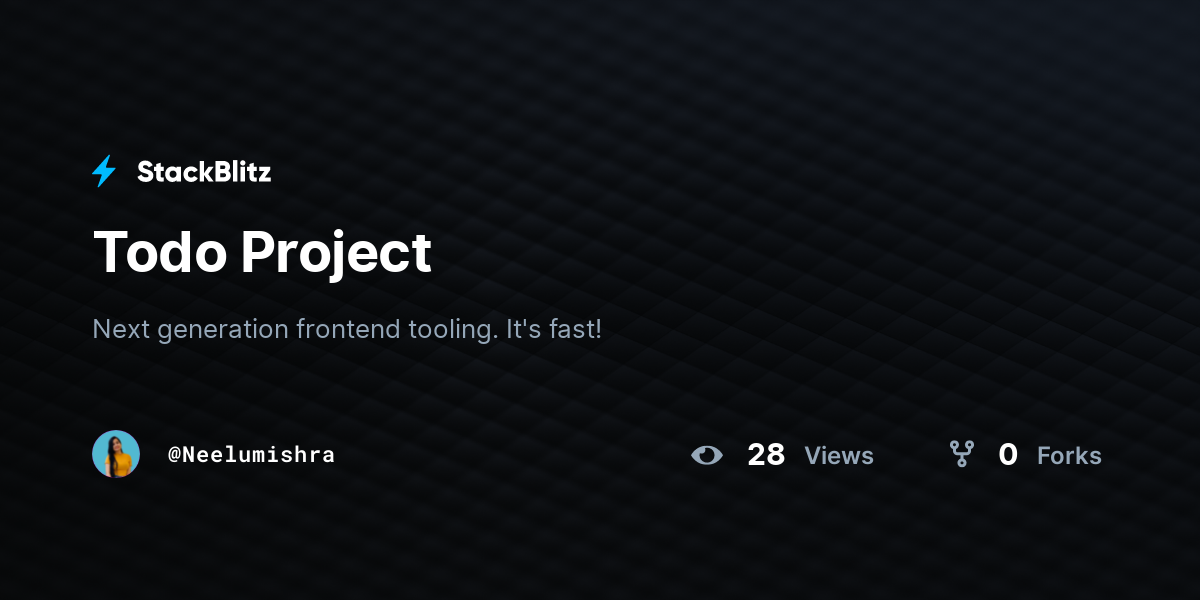 Todo Project - StackBlitz