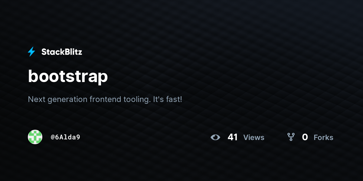bootstrap - StackBlitz