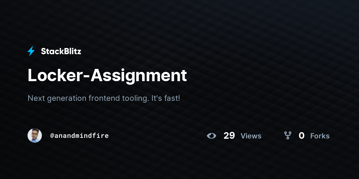 Locker-Assignment - StackBlitz