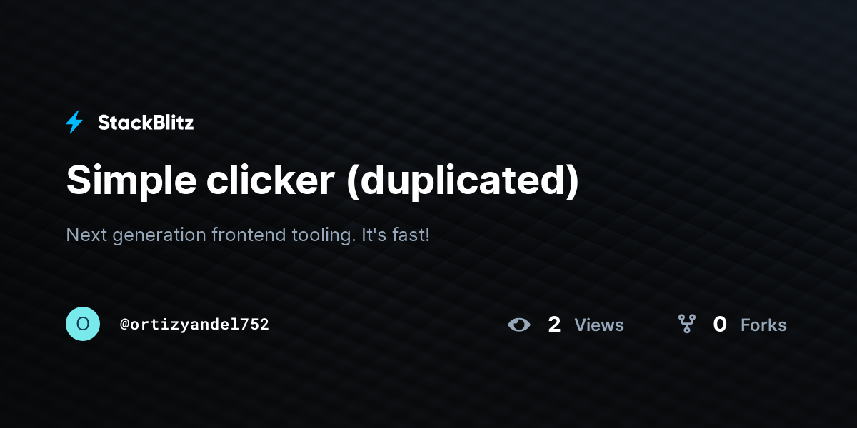 Simple clicker (duplicated) - StackBlitz