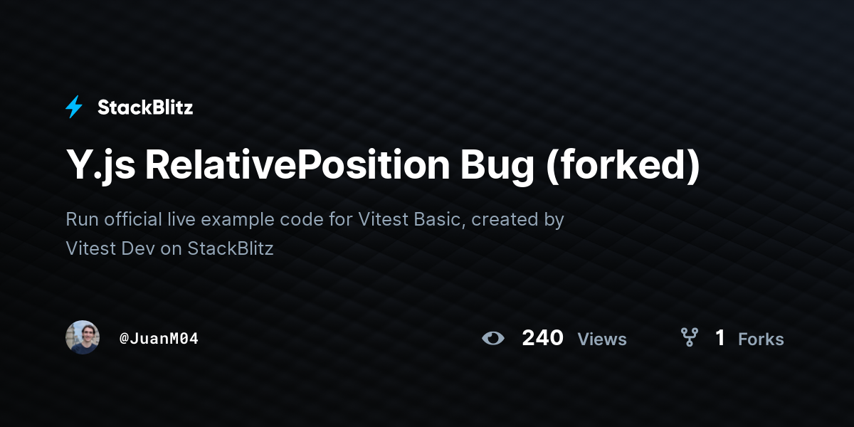 Y.js RelativePosition Bug (forked) - StackBlitz
