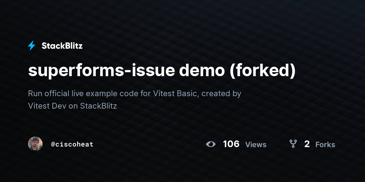superforms-issue demo (forked) - StackBlitz