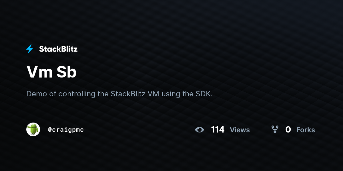 Vm Sb - StackBlitz