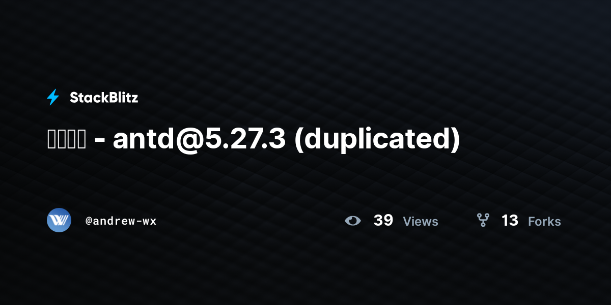 基本使用 - antd@5.27.3 (duplicated) - StackBlitz