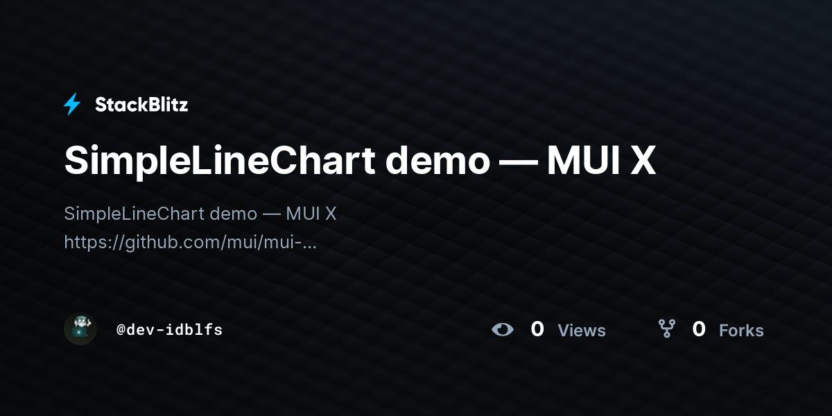 SimpleLineChart demo — MUI X - StackBlitz