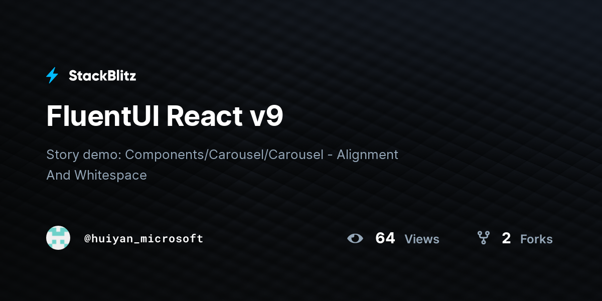 FluentUI React v9 - StackBlitz