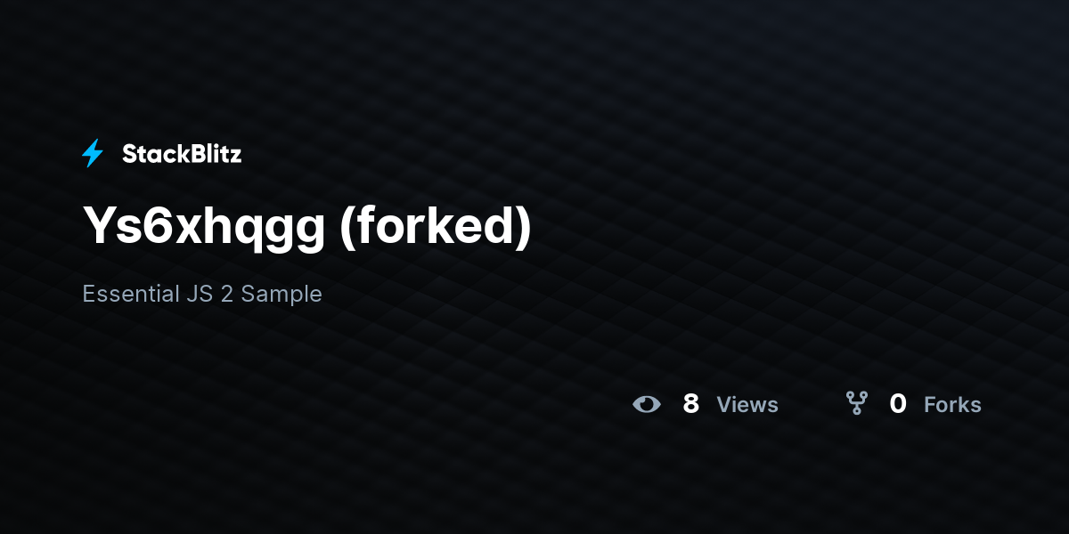 Ys6xhqgg (forked) - StackBlitz