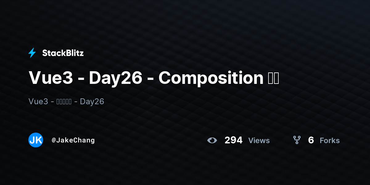 Vue3 day26 composition stackblitz