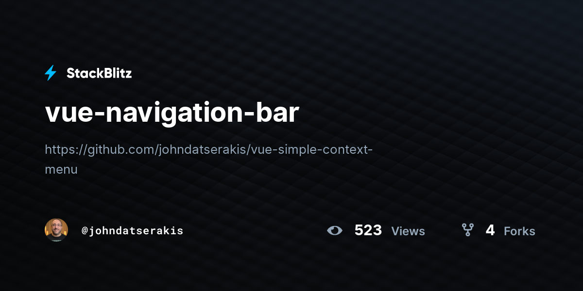 vue-navigation-bar - StackBlitz