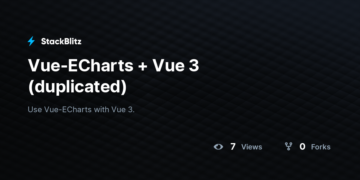 Vue-ECharts + Vue 3 (duplicated) - StackBlitz