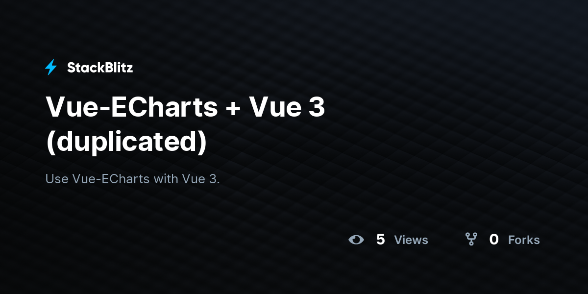 Vue-ECharts + Vue 3 (duplicated) - StackBlitz