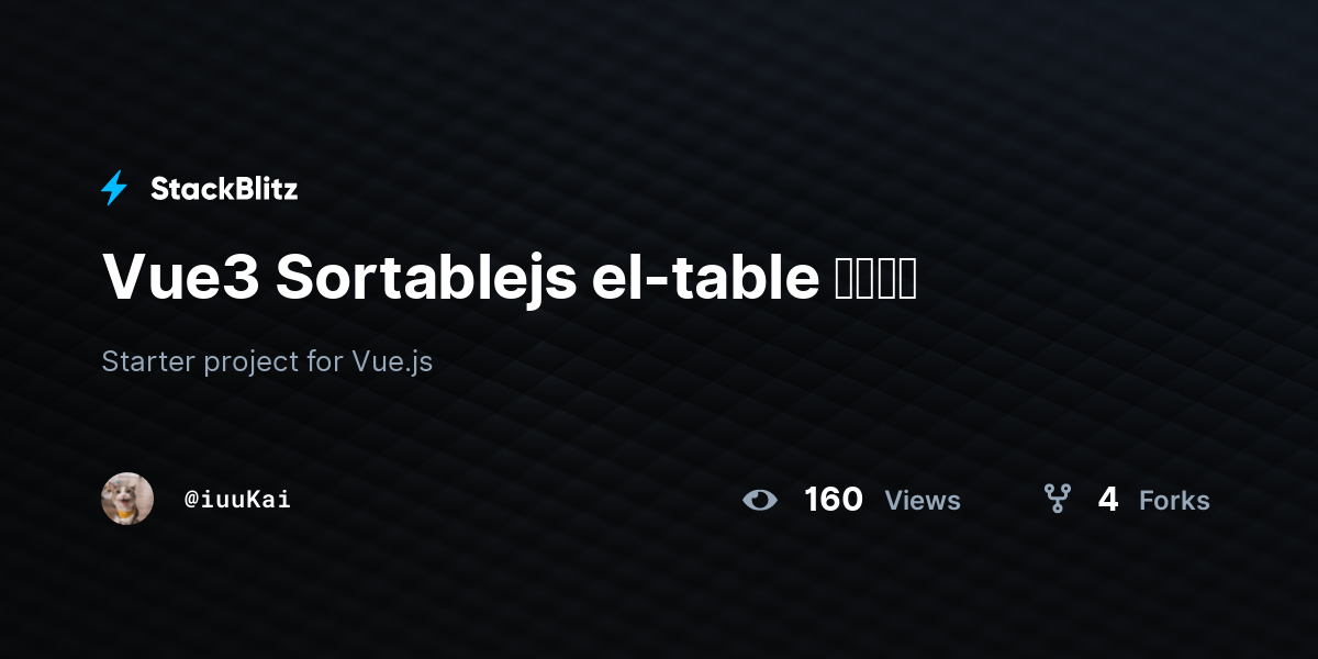 Vue3 Sortablejs el-table 异列克隆 - StackBlitz