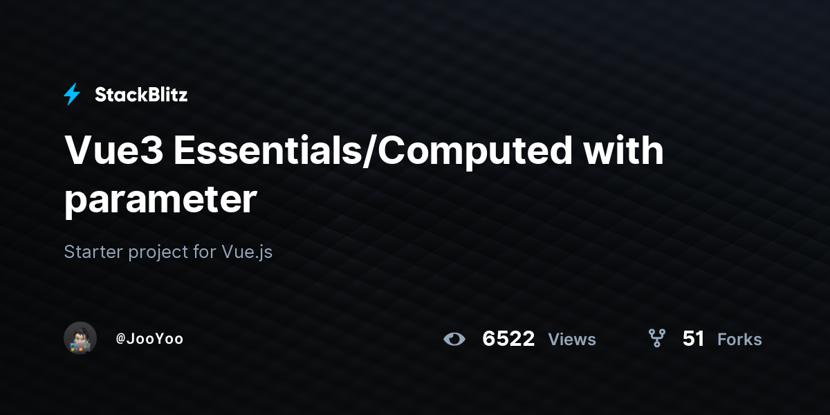 Vue3 Essentials/Computed with parameter - StackBlitz
