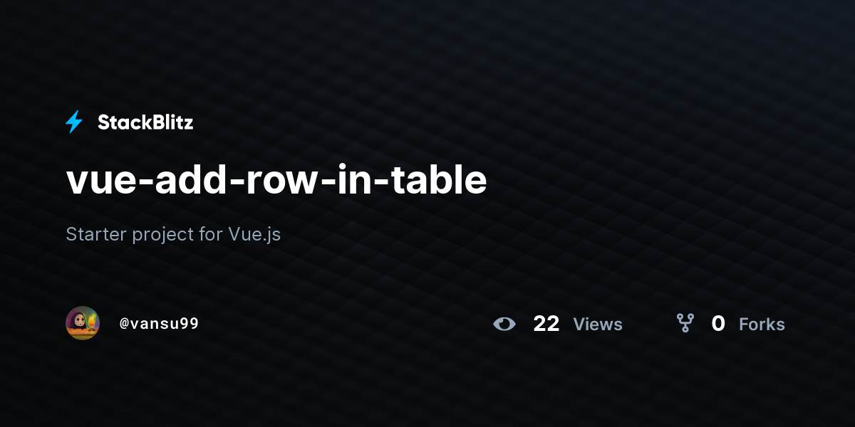 vue-add-row-in-table-stackblitz