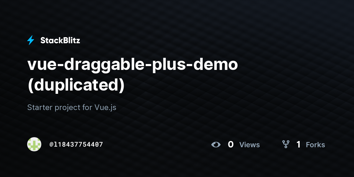 vue-draggable-plus-demo (duplicated) - StackBlitz