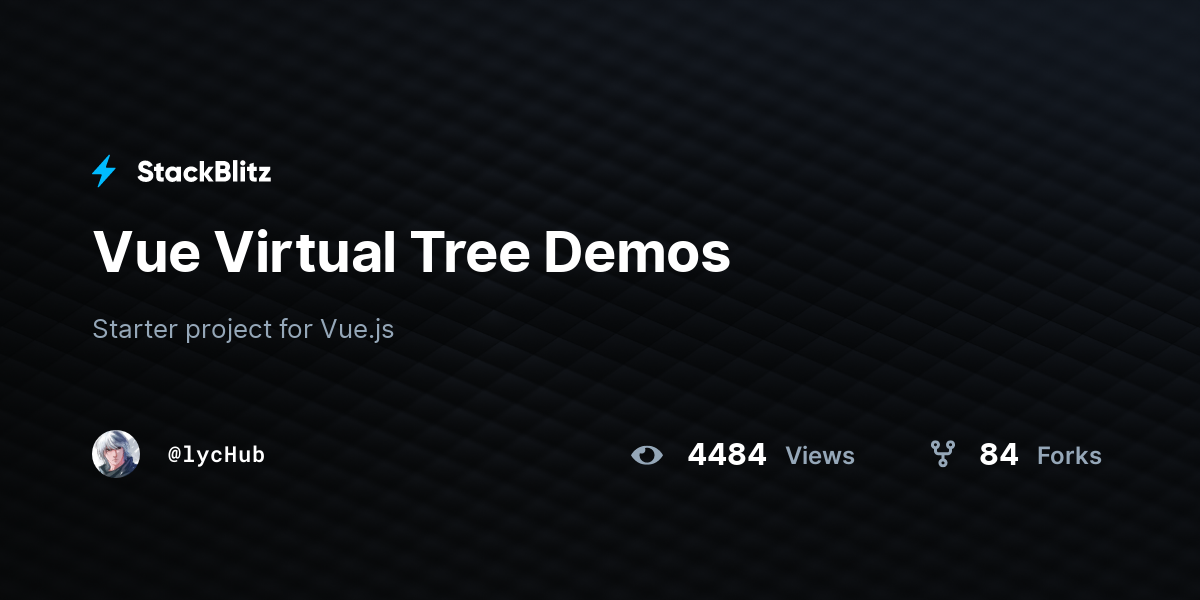 Vue Virtual Tree Demos - StackBlitz
