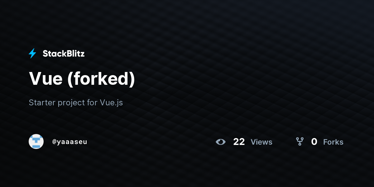 Vue (forked) - StackBlitz