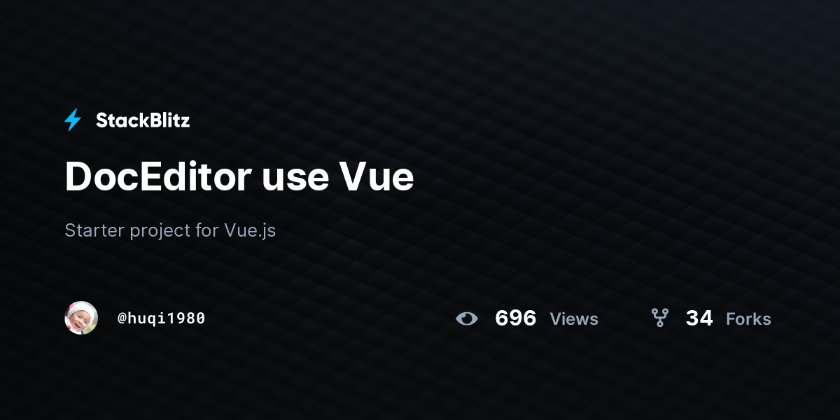 DocEditor use Vue - StackBlitz