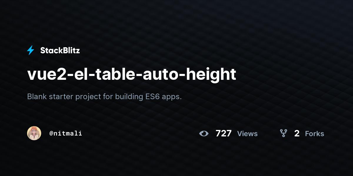 vue2-el-table-auto-height - StackBlitz