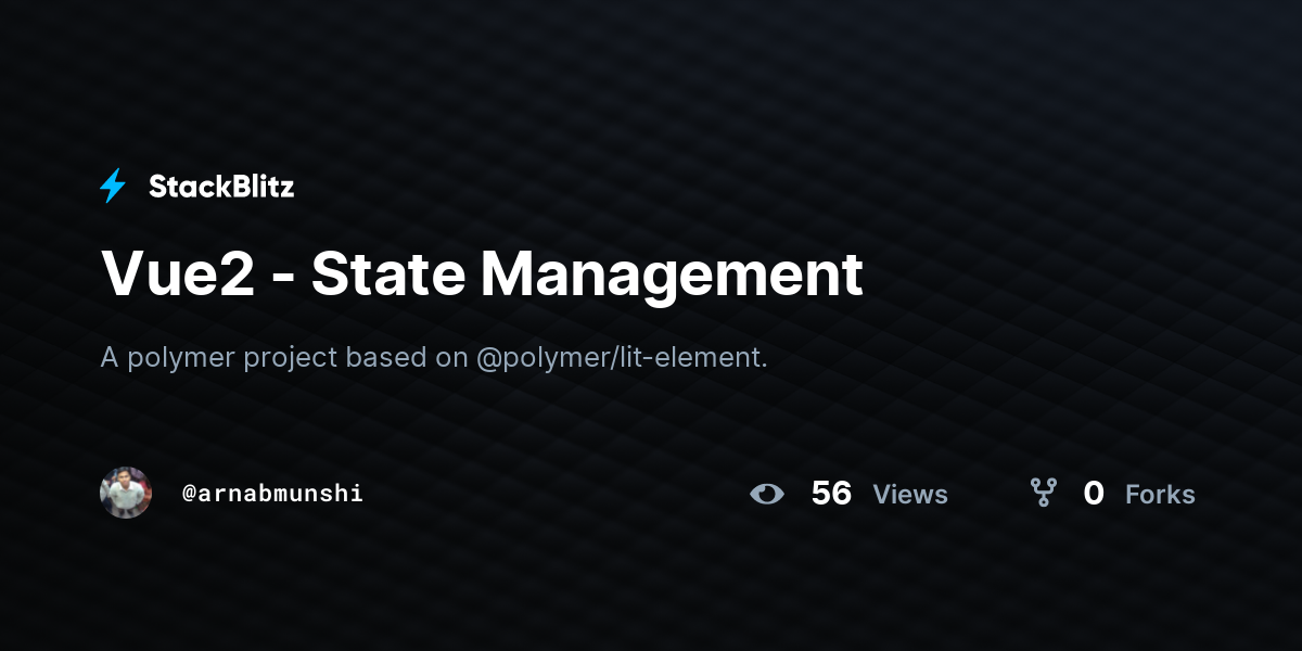 Vue2 - State Management - StackBlitz