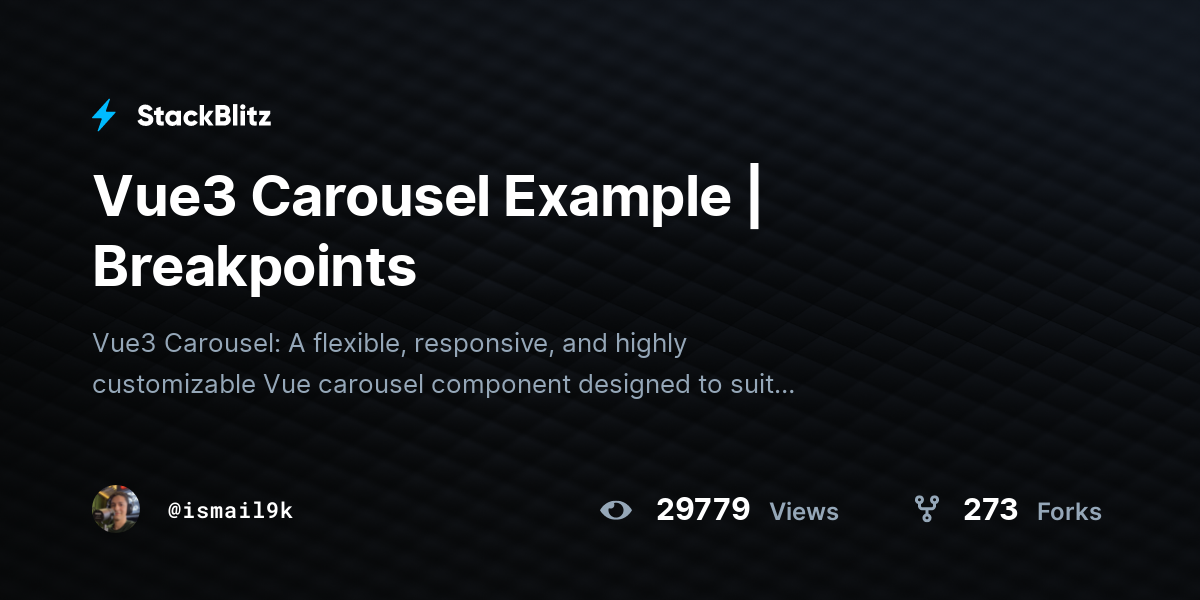 Vue3 Carousel Example | Breakpoints - StackBlitz