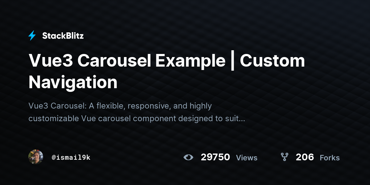Vue3 Carousel Example | Custom Navigation - StackBlitz