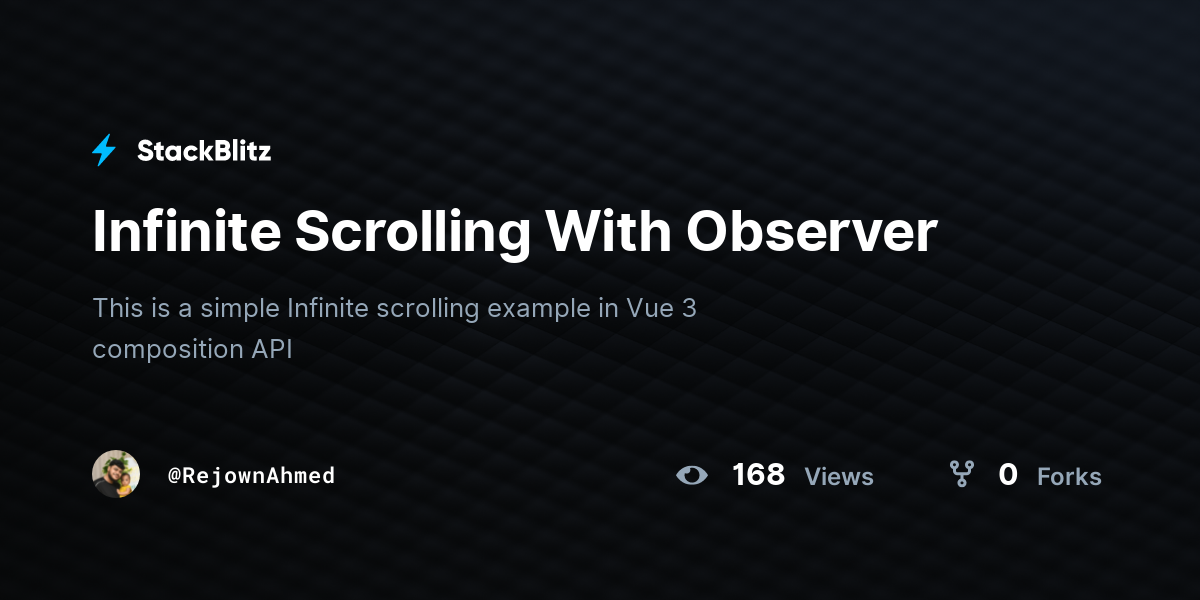 Infinite Scrolling With Observer - StackBlitz