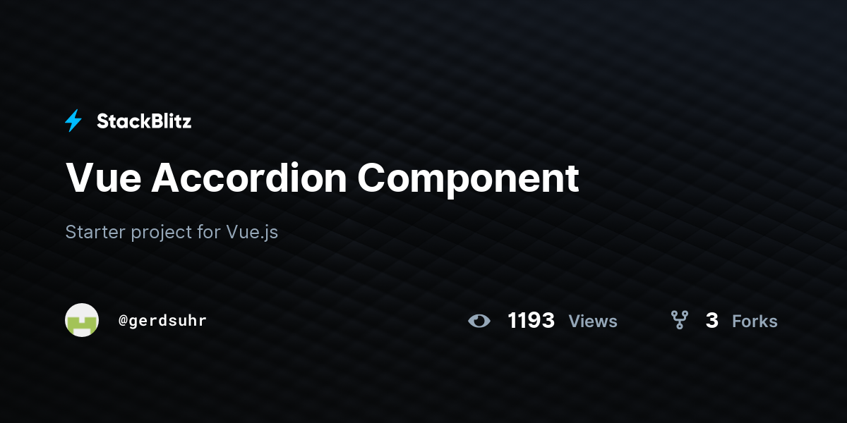 Vue Accordion Component - StackBlitz