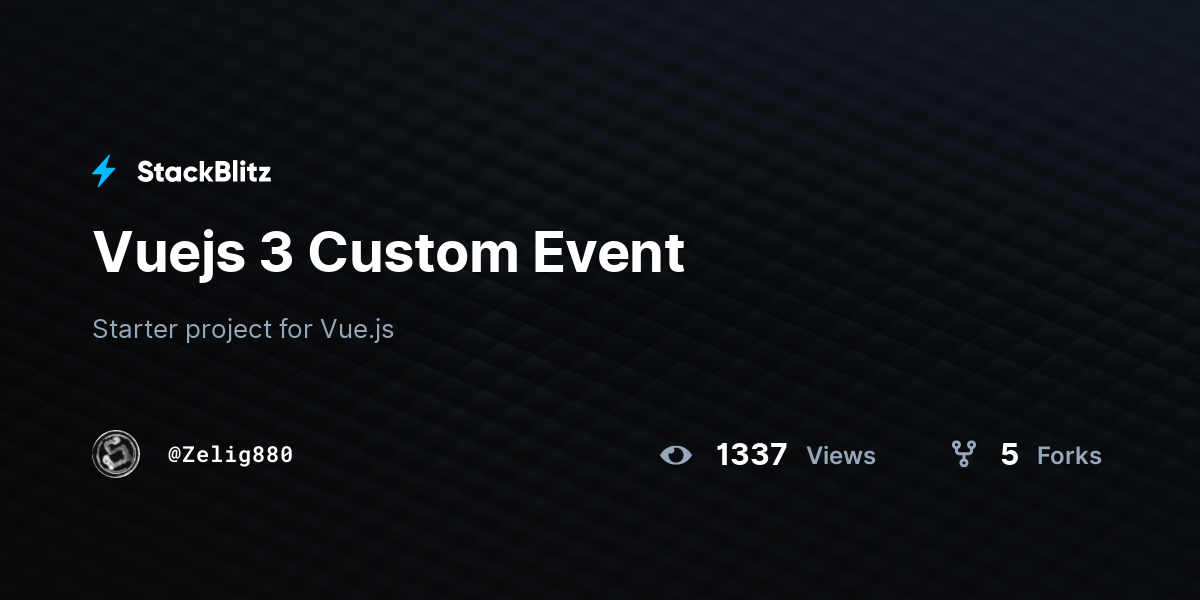 Vuejs 3 Custom Event - StackBlitz