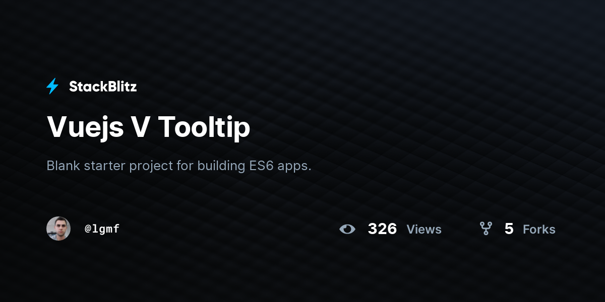 Vuejs V Tooltip - StackBlitz