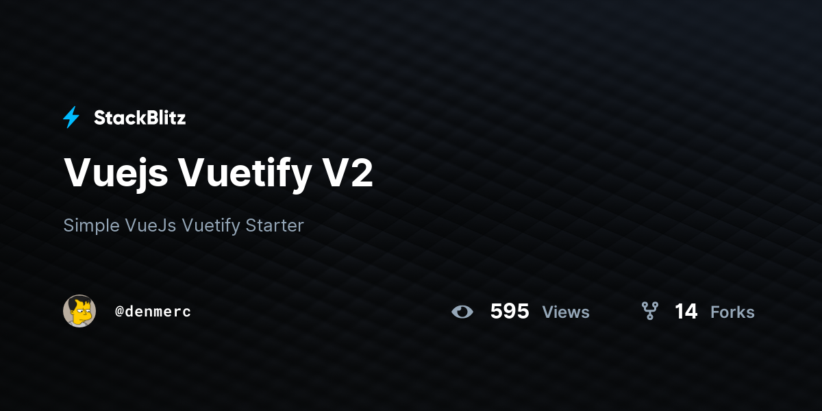 Vuejs Vuetify V2 - StackBlitz