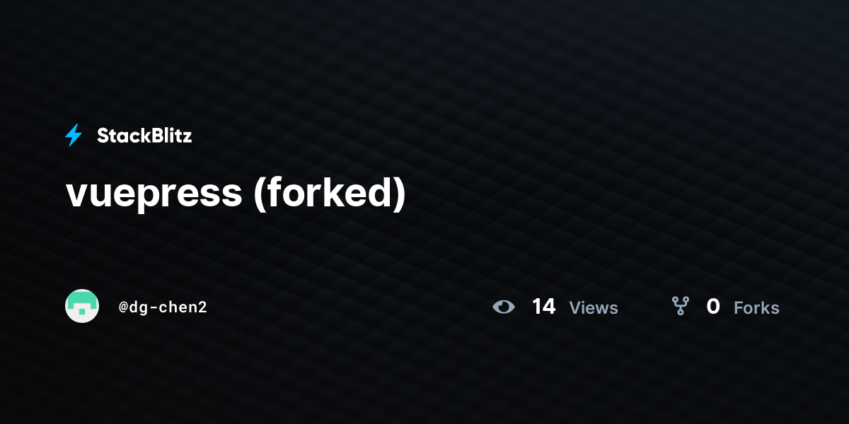 vuepress (forked) - StackBlitz