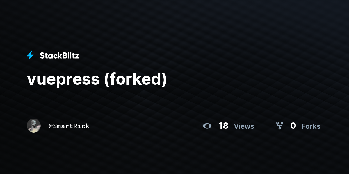 vuepress (forked) - StackBlitz