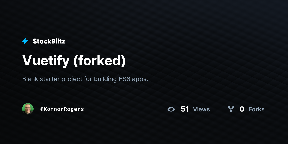Vuetify (forked) - StackBlitz