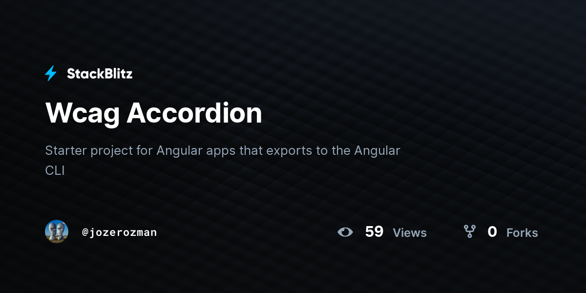 Wcag Accordion - StackBlitz