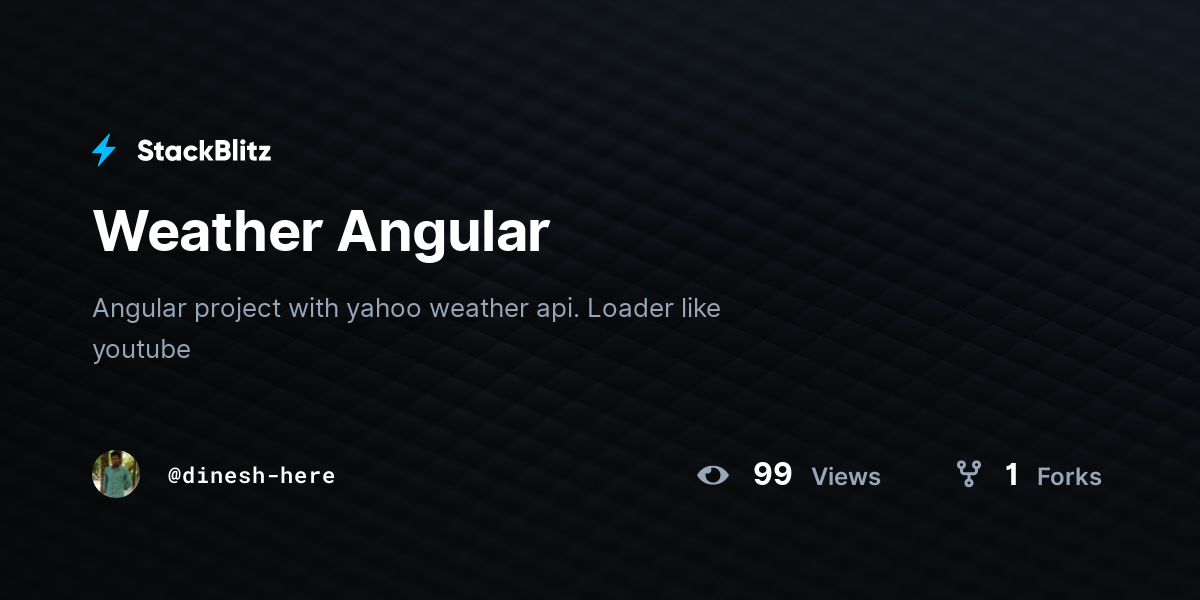 Weather Angular - StackBlitz