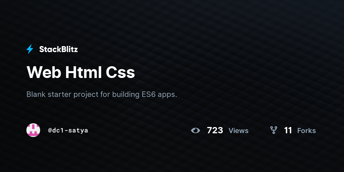 Web Html Css - StackBlitz