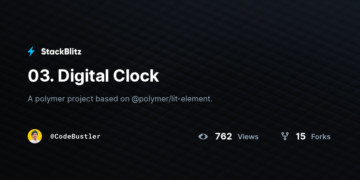03. Digital Clock - StackBlitz