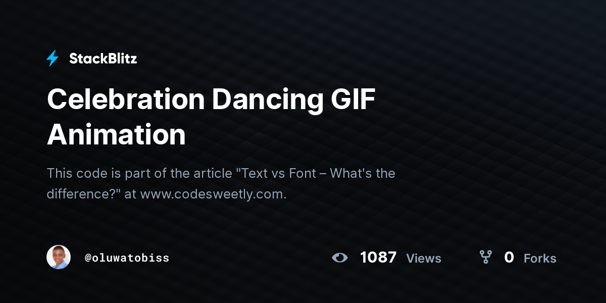 Celebration Dancing GIF Animation - StackBlitz