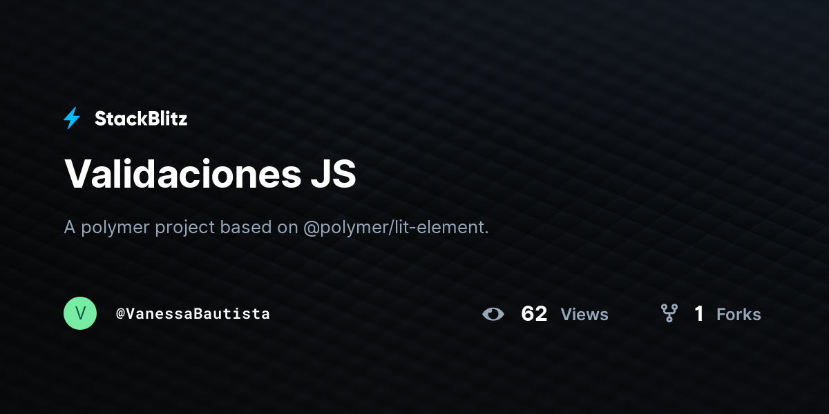 Validaciones JS - StackBlitz