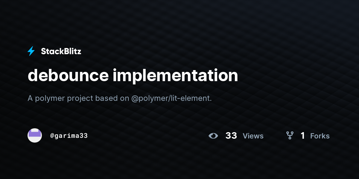 debounce implementation - StackBlitz