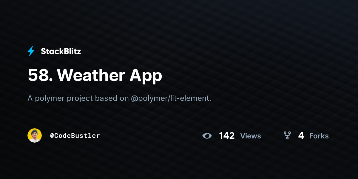 58. Weather App - StackBlitz
