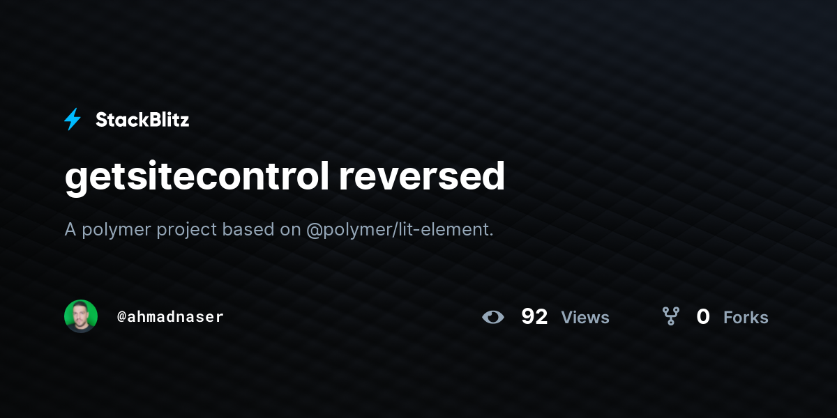 getsitecontrol reversed - StackBlitz
