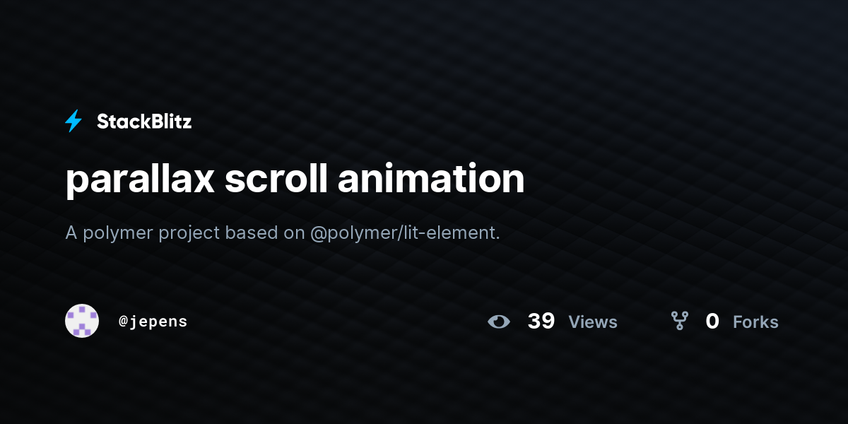 parallax scroll animation - StackBlitz