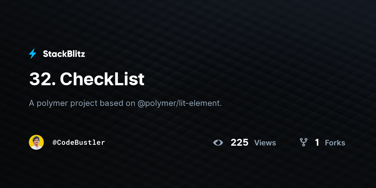 32. CheckList - StackBlitz