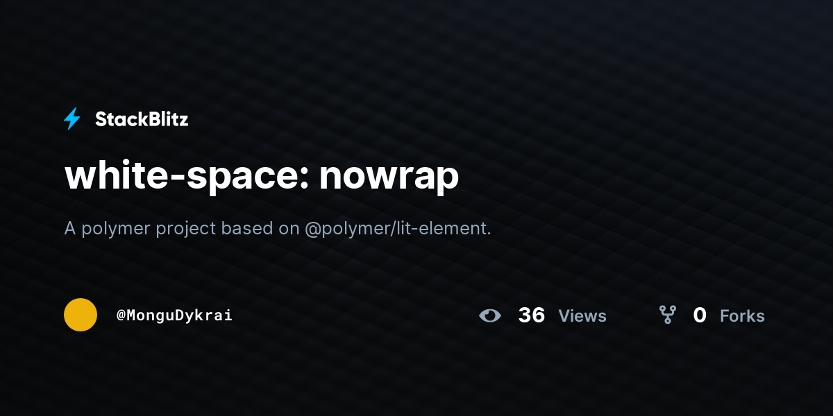 White-Space nowrap Resizing Parents and Firefox Scrollbar Issues - white-space: nowrap - StackBlitz