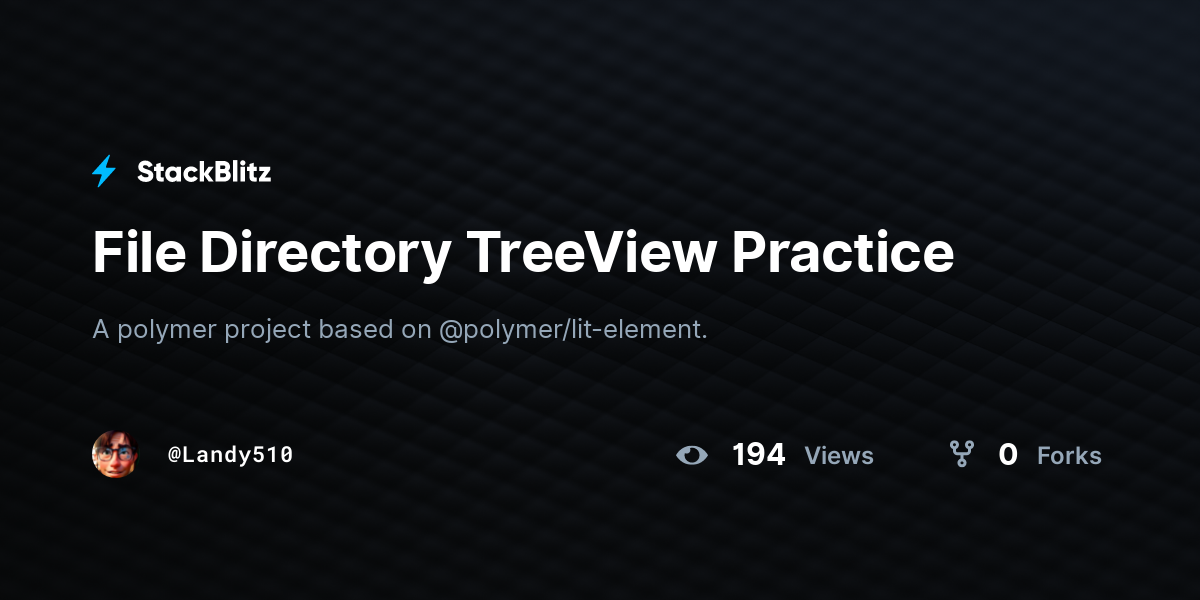 File Directory TreeView Practice - StackBlitz